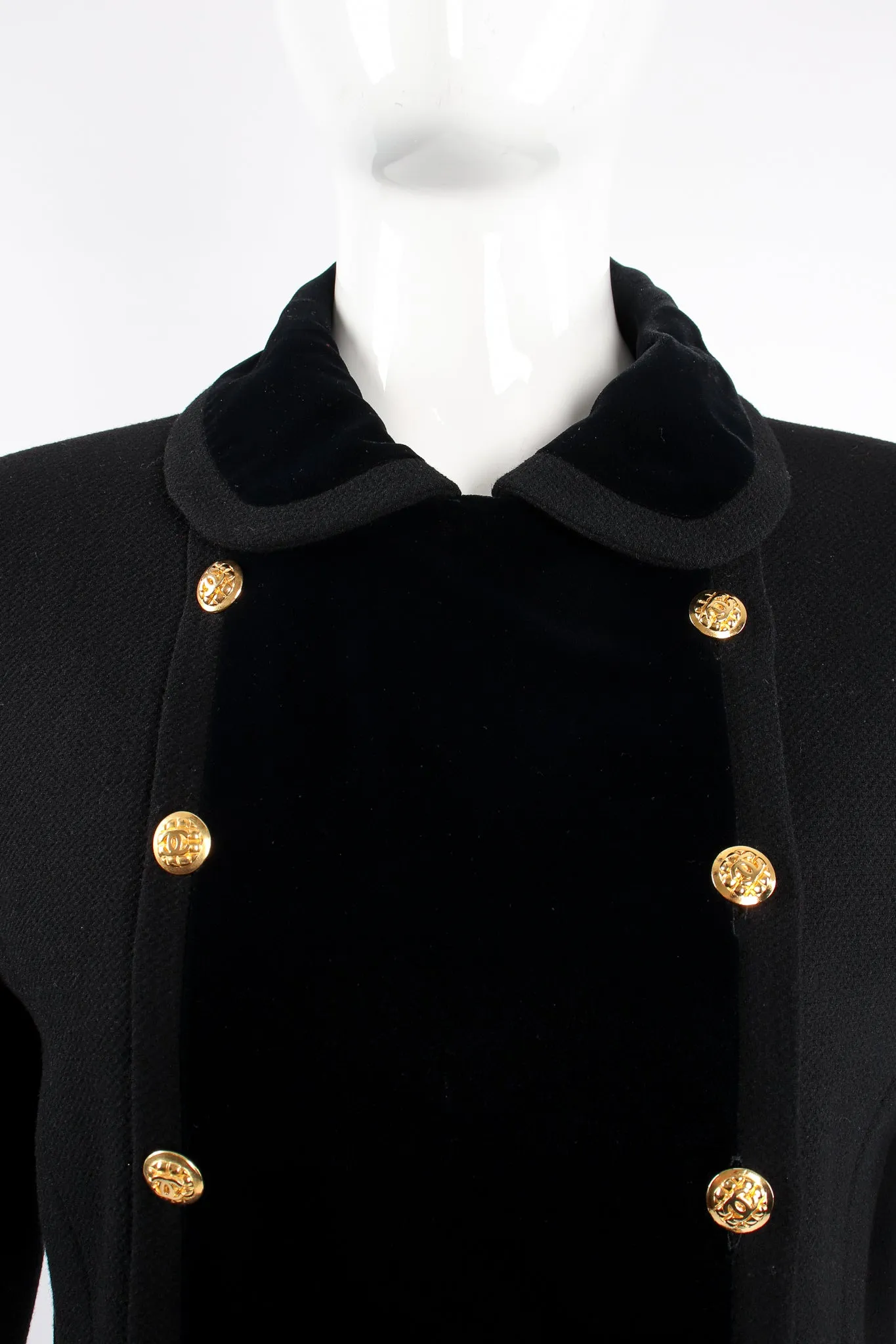 Velvet Contrast Uniform Peacoat