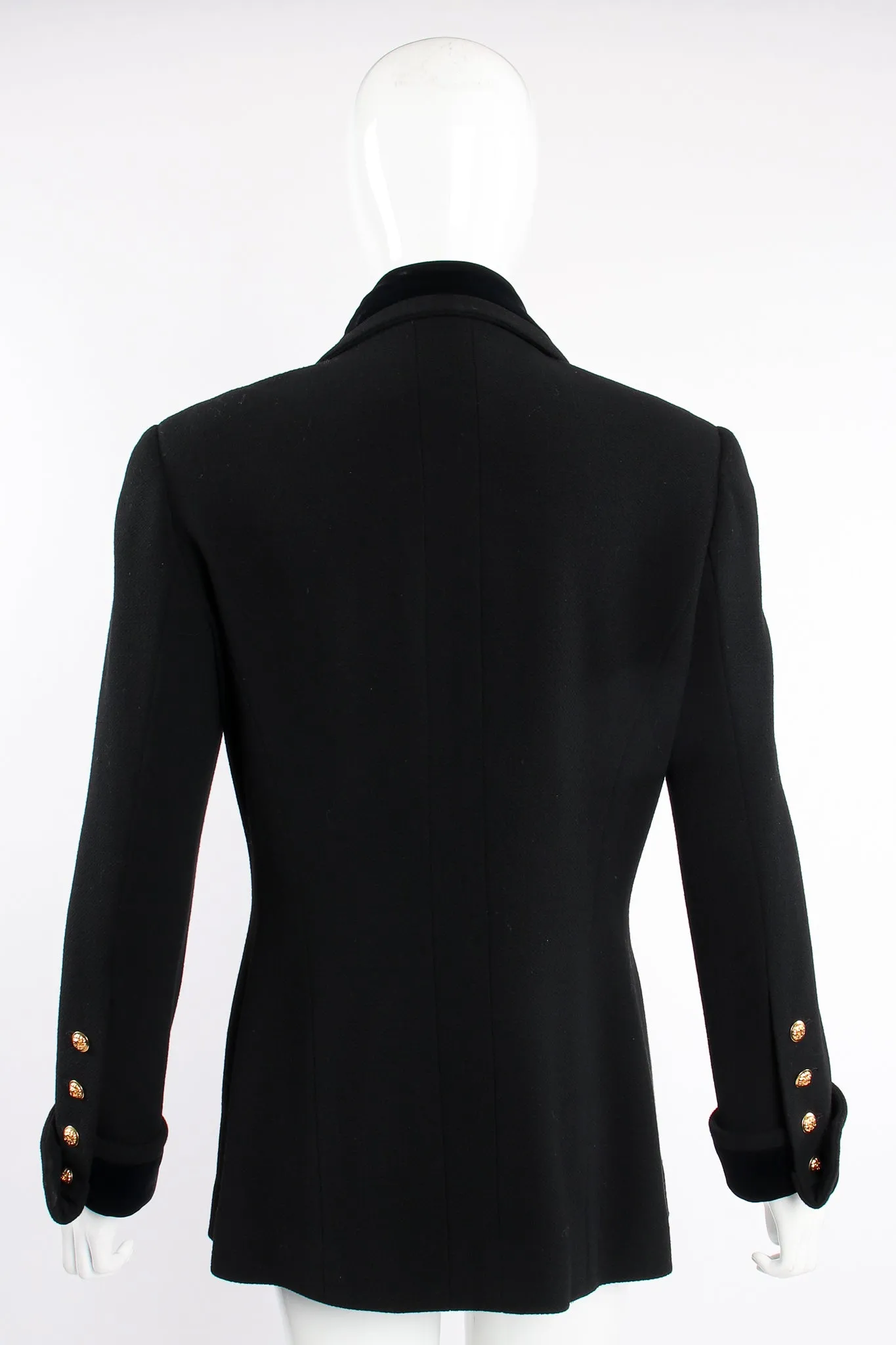 Velvet Contrast Uniform Peacoat