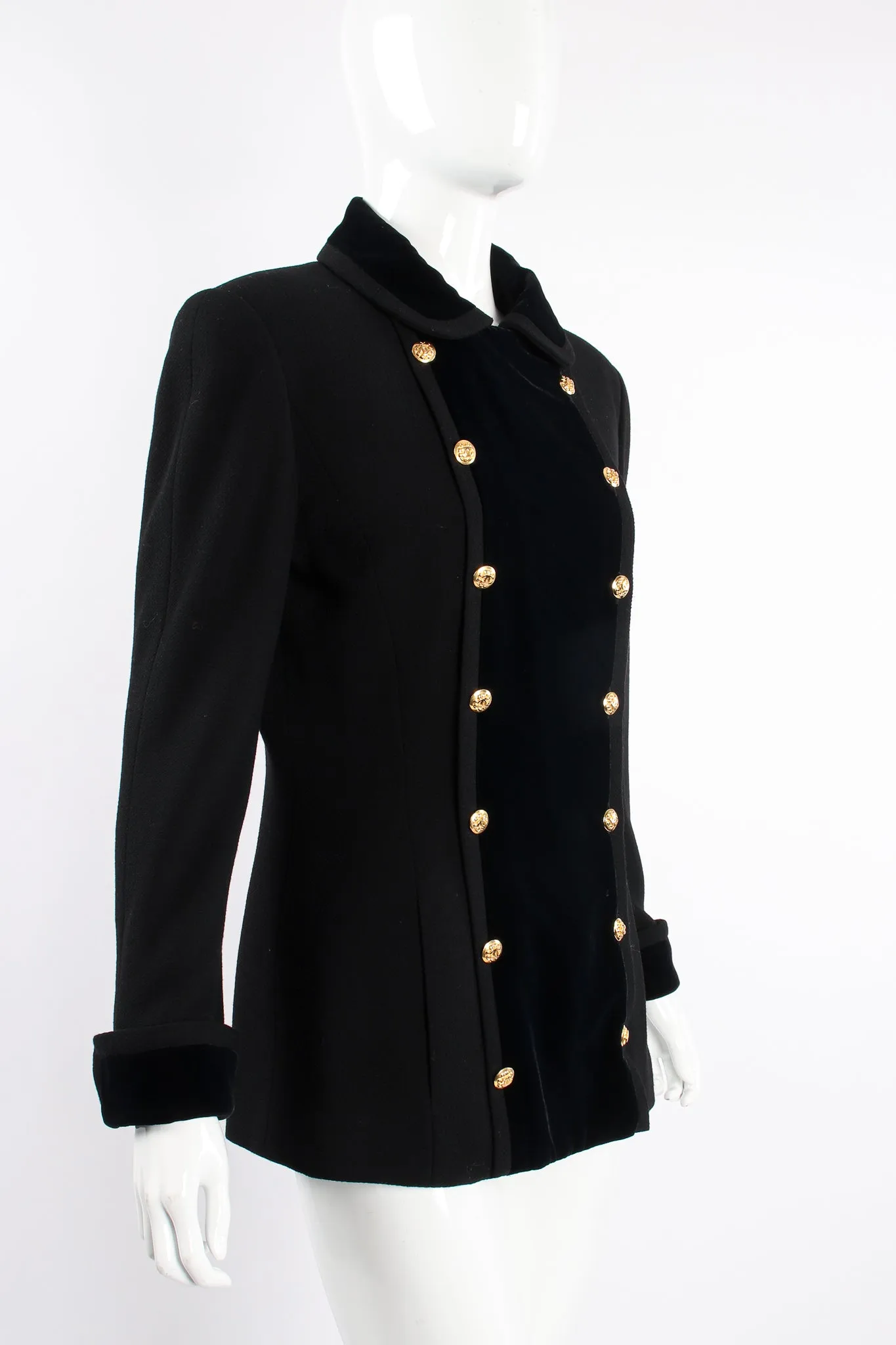 Velvet Contrast Uniform Peacoat