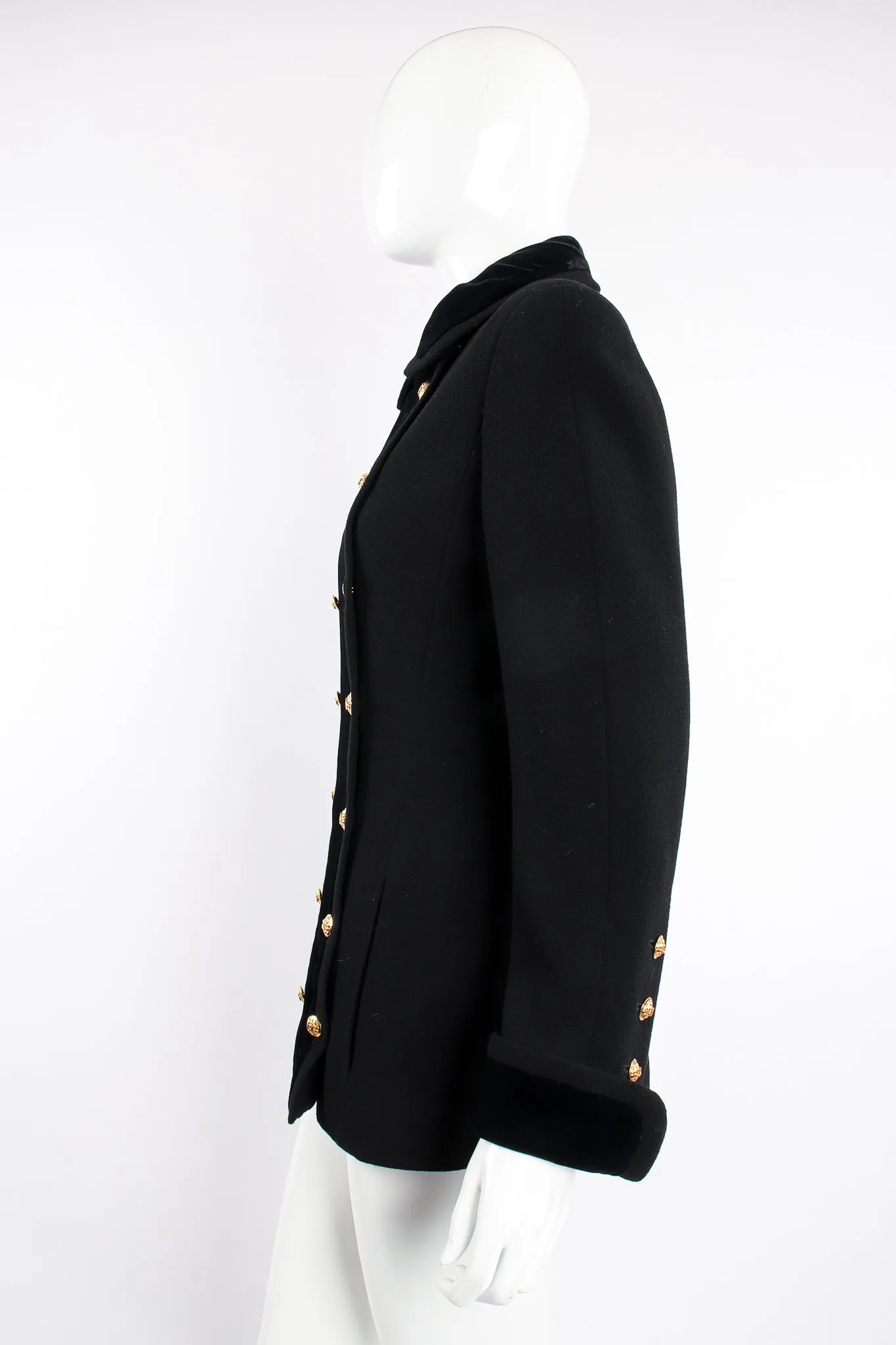 Velvet Contrast Uniform Peacoat