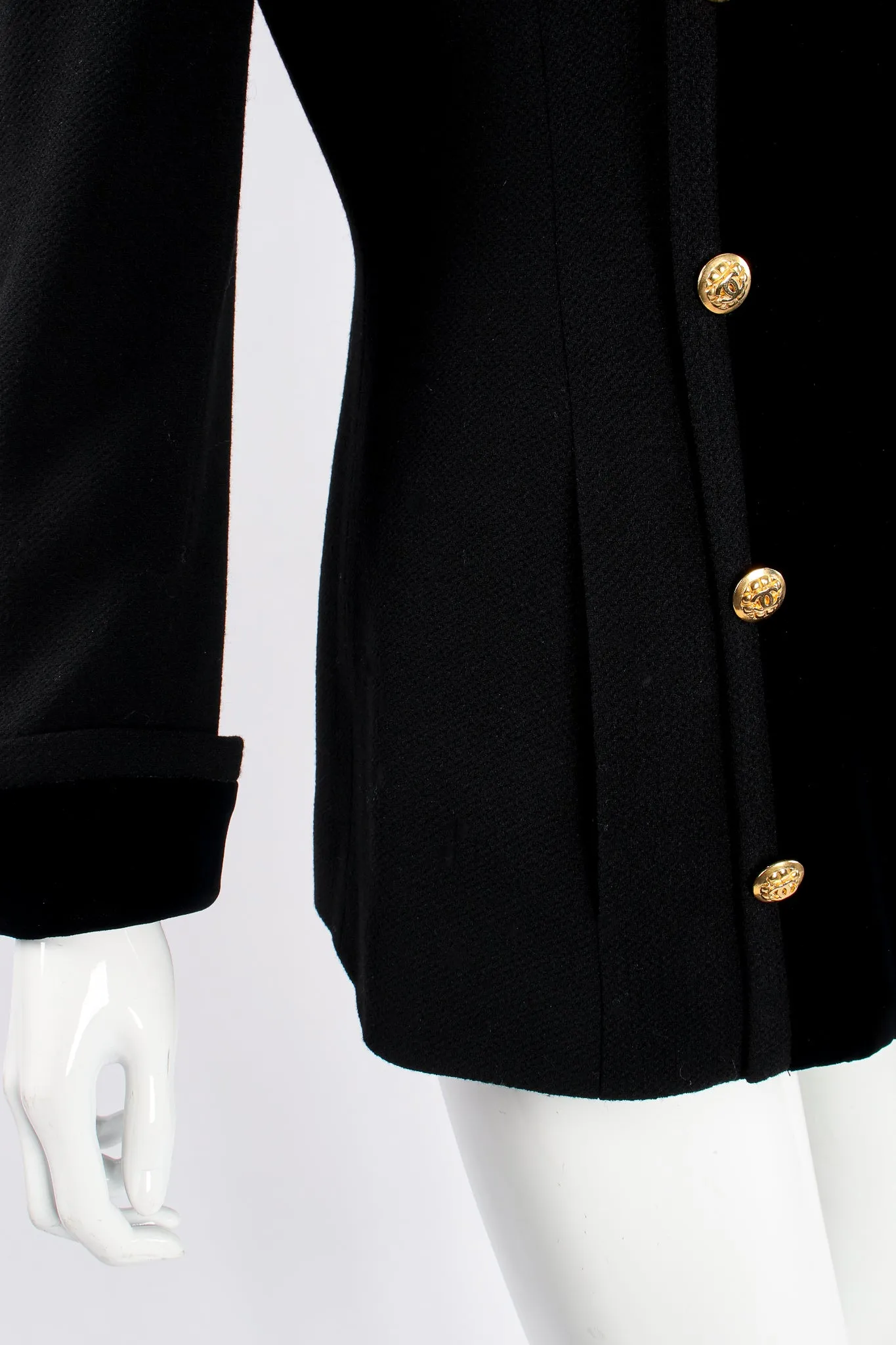 Velvet Contrast Uniform Peacoat