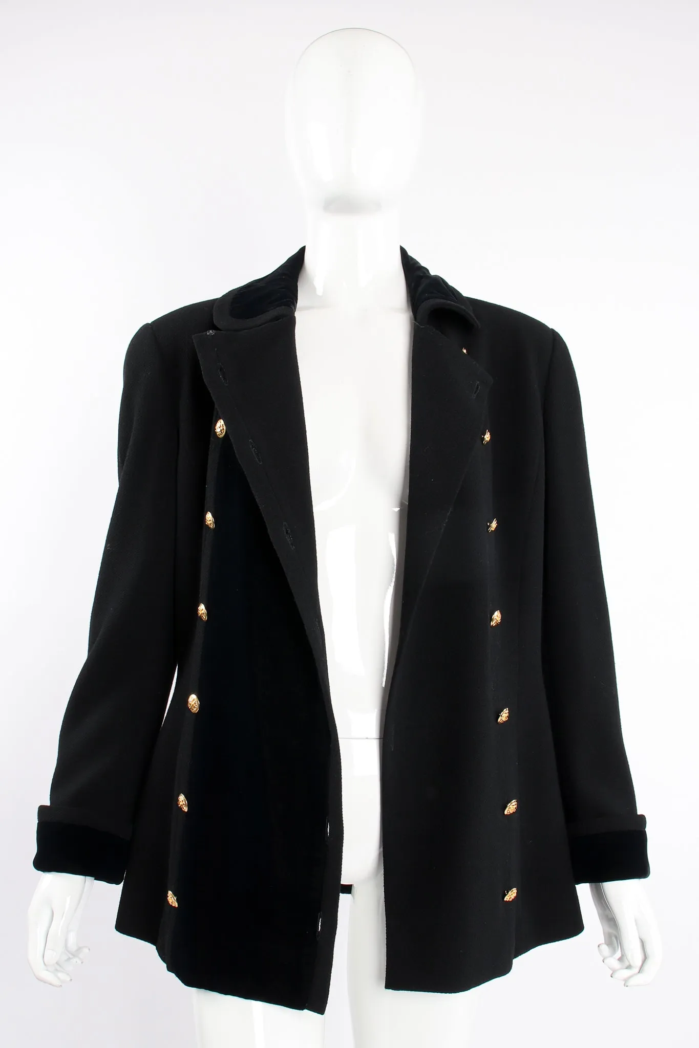 Velvet Contrast Uniform Peacoat