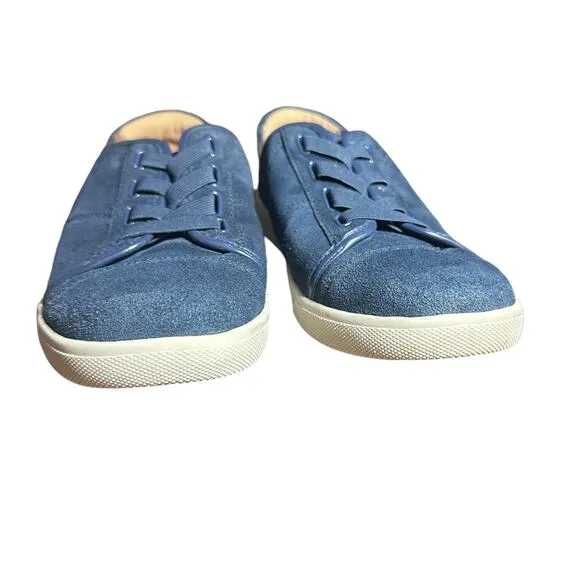 Vionic jean suede sneakers slip on low top size 8.5 comfort supportive navy