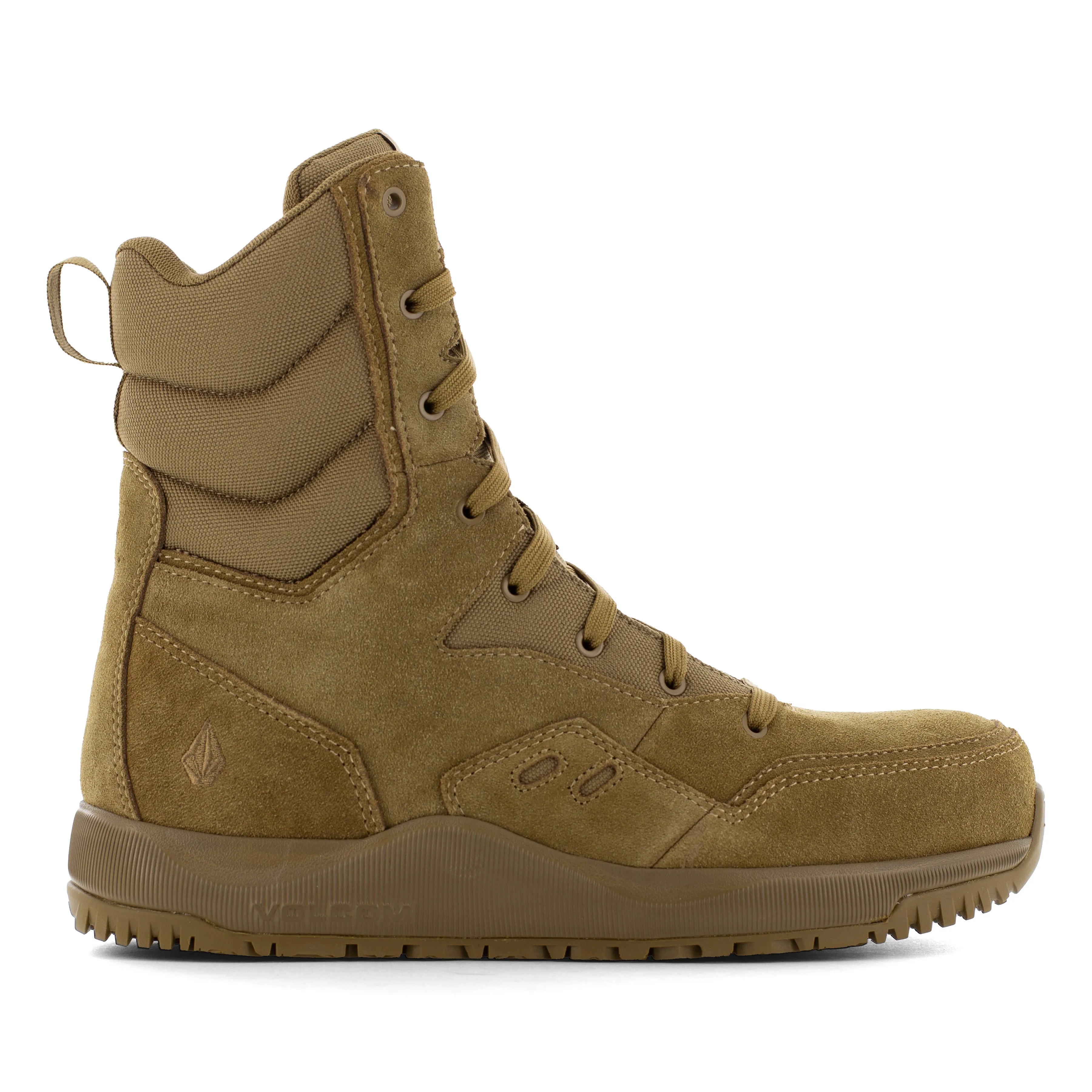 Volcom Men's Stone Force 8" Comp Toe Side Zipper Tactical Military Boot - Coyote - VM30702