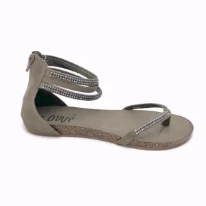 Women’s Italian Leather Sandals Ankle Strap Embellished Size 10
