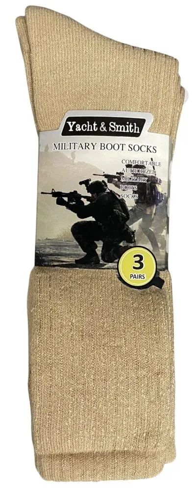 Yacht & Smith Men's Military Boot Socks , Military Grade Socks Size 10-13 3/pk