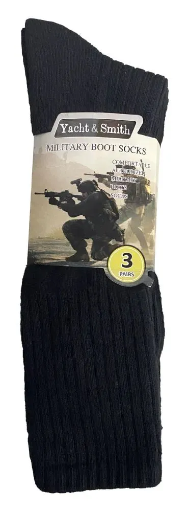 Yacht & Smith Men's Military Boot Socks , Military Grade Socks Size 10-13 3/pk