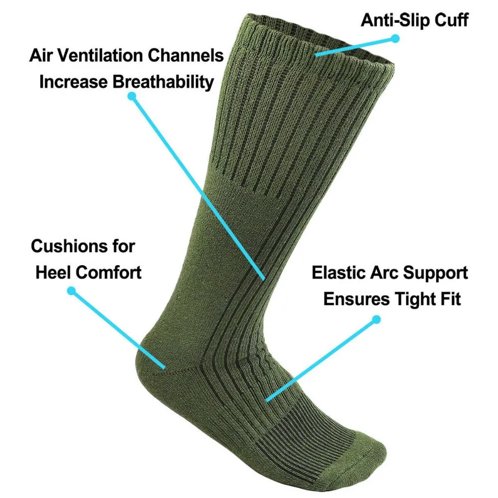 Yacht & Smith Men's Military Boot Socks , Military Grade Socks Size 10-13 3/pk