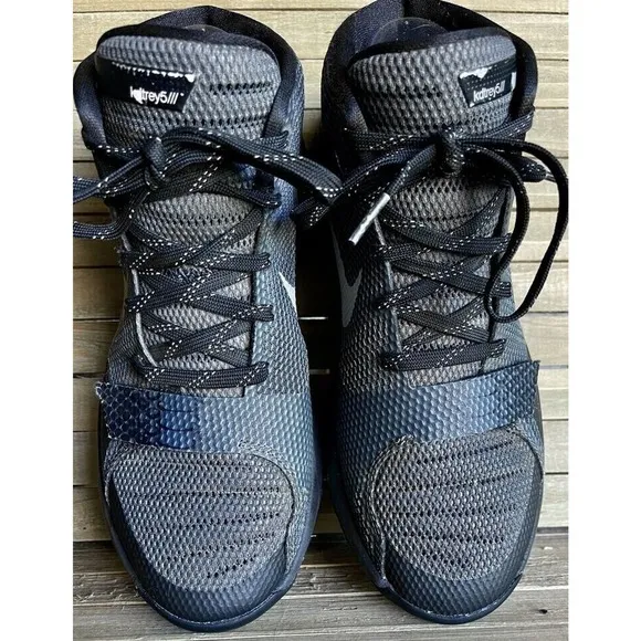 Youth Nike KD Trey 5 Black 2015 Athletic Mid Basketball Sneakers Shoes Size 7 Y‎