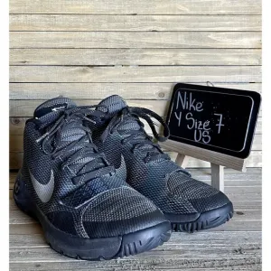 Youth Nike KD Trey 5 Black 2015 Athletic Mid Basketball Sneakers Shoes Size 7 Y‎