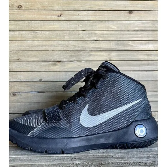 Youth Nike KD Trey 5 Black 2015 Athletic Mid Basketball Sneakers Shoes Size 7 Y‎