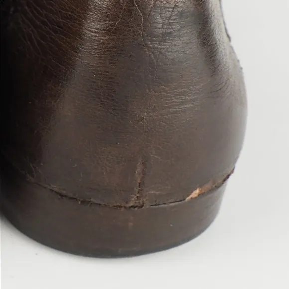 Zelli sz 9.5 brown leather reptile tassel loafers